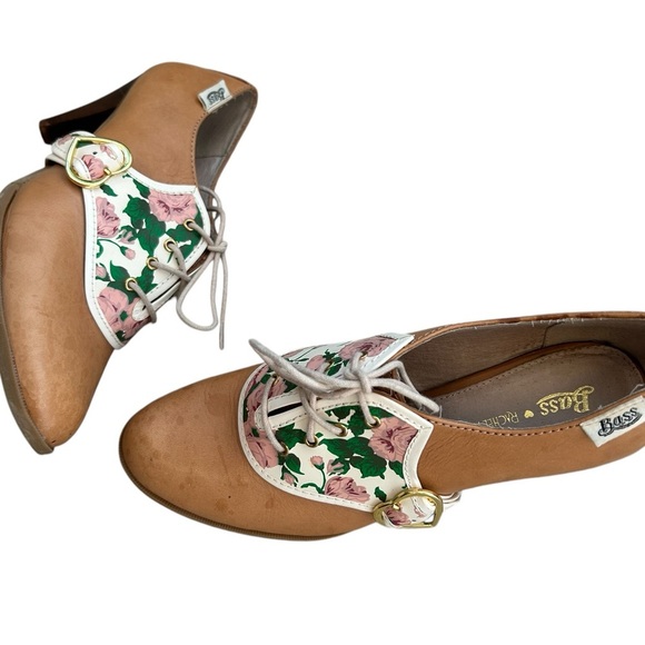 BASS X Rachel Antonoff “Louisa Flow Power” size 7.5 floral and heart saddle heel - Picture 15 of 15